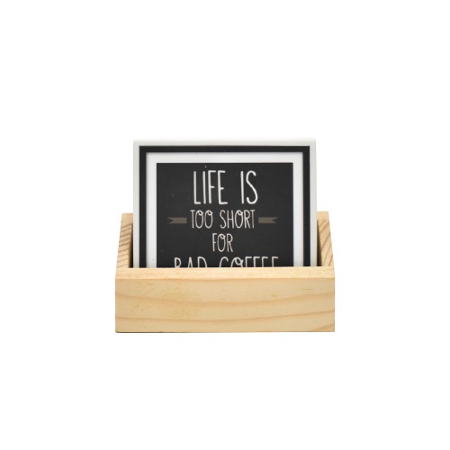Quotes Coffee | Tea Coasters Set for Kitchen Set Of 6 | Table And Home Decor | Dinning | Gifts | Restaurants