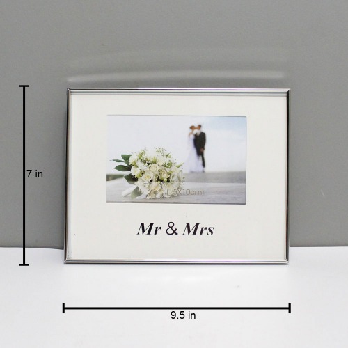 White Metal Mr. and Mrs. Photo Frame For Someone Special