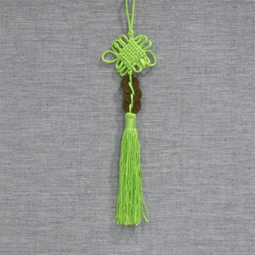 Feng Shui Hanging Coins Bell with Multicolour Strings For Good Fortune | Traditional Coins with String for Wealth