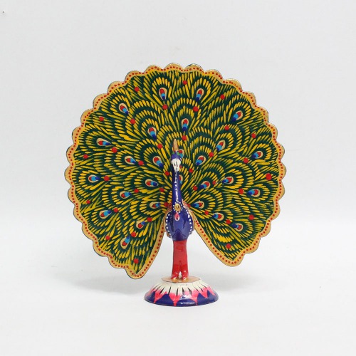 Dancing Peacock Figurine Painting Craft Beautiful for Home Decor Office Gifts Wedding Anniversary