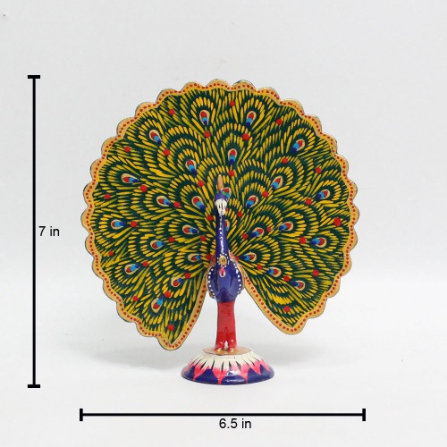 Dancing Peacock Figurine Painting Craft Beautiful for Home Decor Office Gifts Wedding Anniversary