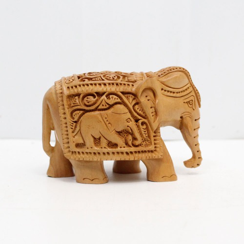 SandWood Elephant Down Trunk Statue Elephant Design Carving Figurine Showpiece Gifts For Home Decor | Decor | Office Decor