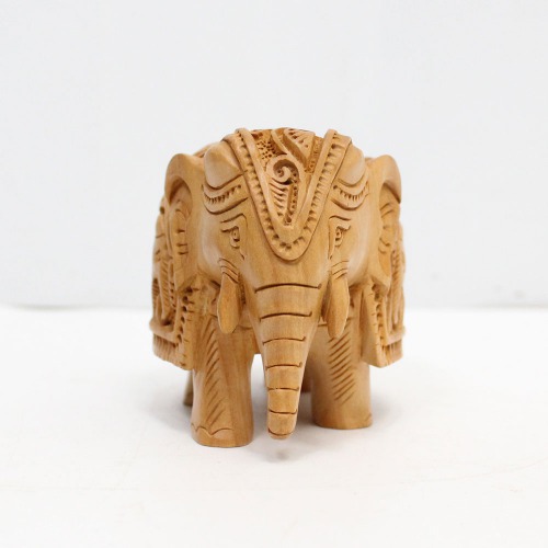 SandWood Elephant Down Trunk Statue Elephant Design Carving Figurine Showpiece Gifts For Home Decor | Decor | Office Decor