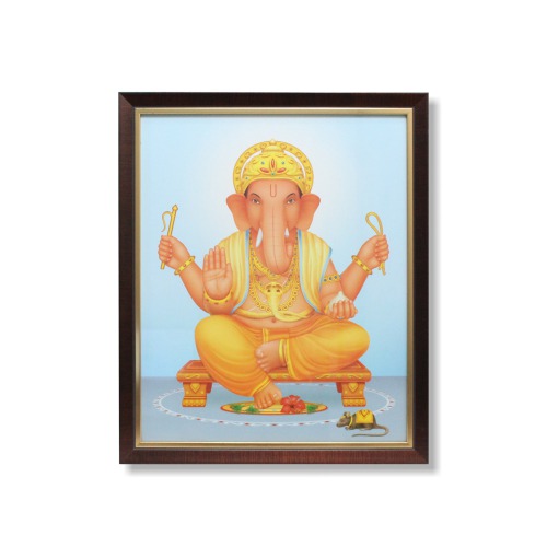 Ganesha Home Decorative Gift Item Synthetic Frame | Frames | Gods frames | Spirituals | Wall frames | Wall Hanging