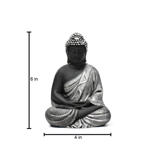 Fiber White Sitting Buddha | Religious Idol of Lord Gautam Buddha Statue Big Size Idols Decorative Showpiece