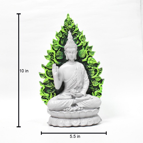 White Gautama Buddha Statue With Green Leaves Tree | Spirituals | Gautama Buddha | Buddha | Home decor