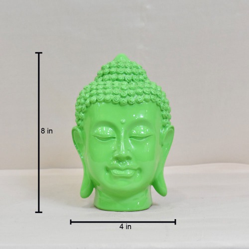 Green Face Buddha Statue | Buddha Statue For Table Decor, Buddha Figurine Decorative Showpiece Decorative Showpiece