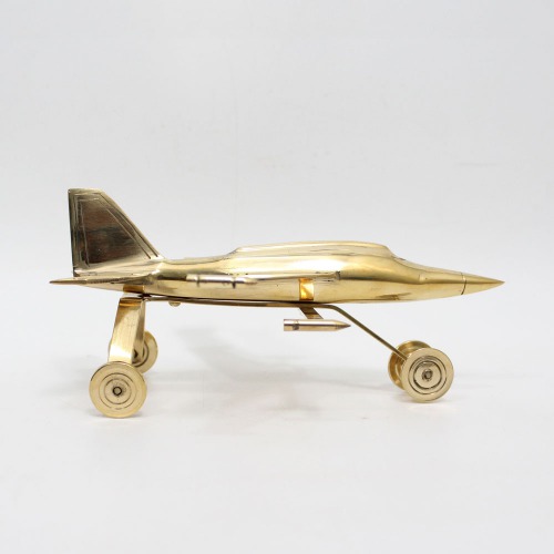 Antique Jet Plane On Stand, Table Top Decorative Showpiece, Glossy, and Shiny Finish