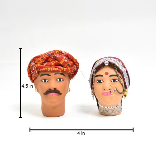 Rajasthani Couple Figure, Rajasthani Village Bin Binni Couple