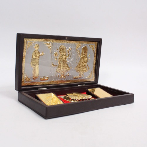Gold Plated Shreenath ji Charn Paduka With Box