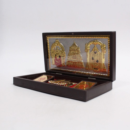 Gold Plated Trupati Balaji Charn Paduka With Box