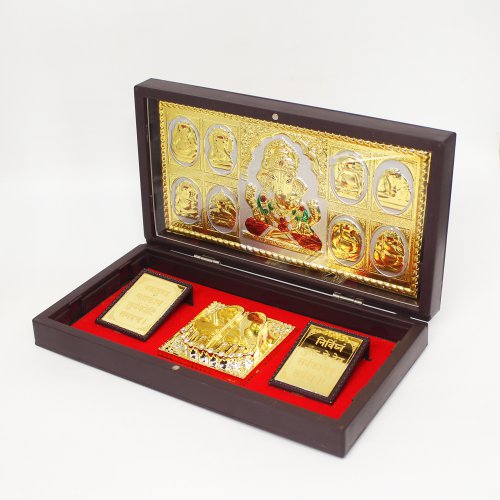 Gold Plated Ashtavinayak Bappa with Box
