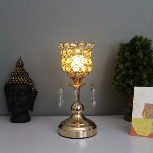 Home Sparkle Gold Candle Holder