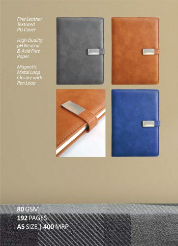 Charm | Fine Leather Textured Sophisticated Style Diary |Multipurpose Diary for Personal & Professional Use